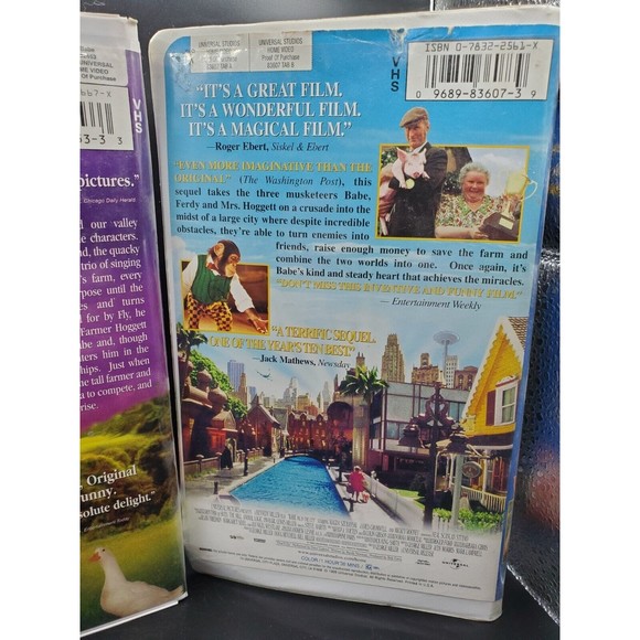 Lot of 2 VHS Babe The Original And Babe Pig in the City VHS Tape Full Length VHS - Picture 4 of 7